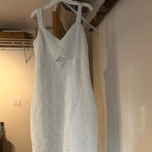 Guess White Textured Dress